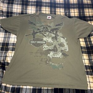 Harley-Davidson Men's Green Graphic T-Shirt
